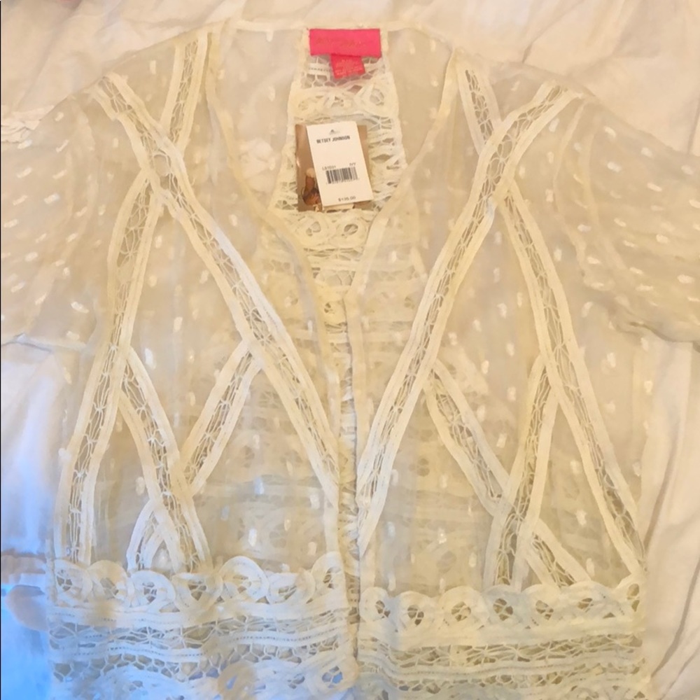 *NWT* Betsy Johnson sheer top